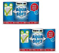 Thetford Aqua Soft Lot de 12 rouleaux de papier toilette chimique pour caravane et camping-car