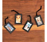 Thetford Design - Lot de 4 petits cadres supplémentaires noirs pour suspendre des photos - En forme d'arbre familial