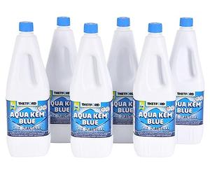 Thetfort - Aqua Kem Blue - Additif pour réservoir à matières, 2 l - Lot de 6 bouteilles -