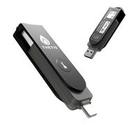 Thetis Clé de sécurité Pro FIDO2 avec PinPlex, double USB C et USB A et NFC, certifié PIV, application d'authentification TOTP/HOTP, authentification MFA à deux facteurs, fonctionne avec