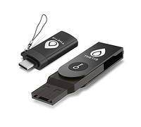 Thetis Fido U2F Clé de sécurité avec adaptateur de type C pour authentification à deux facteurs, protection supplémentaire et compatible avec Windows/Linus/Mac OS, Gmail,Facebook,GitHub et plus encore