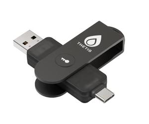 Thetis Pro FIDO2 e sécurit e sécurité NFC FIDO 2.0 à authentification à Deux facteurs, Deux Ports USB de A et de Type C pour HOTP sous Windows/MacOS/Linux, Gmail, Facebook,Dropbox,GitHub