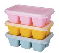 Theuwnee® 3 Paquets Mini Moule à Glaçons avec Couvercle, Bac à Glaçons en Silicone de 18 Compartiment pour Whisky, Cocktails, Boissons, sans BPA, LFGB (Rose)
