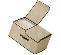 Thewasc Bac De Stockage Pliable Capacité avec Tissu Respirant Multi-Compartiments Et Couvercle Sécurisé pour L'organisation Garde-Robe Saisonnière Organisateurs Vêtements Pliables avec