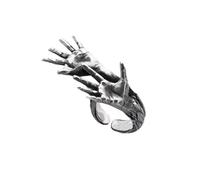 Thewasc Bague tendance en forme de tête de mort, style punk, bijoux pour homme et femme, matériaux en alliage, accessoire tendance gothique, confortable