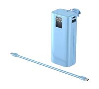 Thewasc Boîtes d'alimentation mobiles prenant en charge l'écran numérique PD22.5W Chargeur de batterie à charge rapide Étui pour chargeur de batterie à usage quotidien