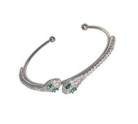 Thewasc Bracelet serpent réglable en cuivre avec fermeture sécurisée, bijou léger pour femme, bijou de poignet serpent empilable au quotidien