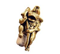 Thewasc Breloque grenouille en laiton avec résistance industrielle de 250 kg pour les déclarations de mode pratiques, pendentif paracorde en laiton pour homme, taille unique, Comme décrit, Comme