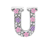 Thewasc Breloque multifonction en forme de lettre avec pierres précieuses étincelantes pour personnaliser des cadeaux et des fournitures artisanales faites à la main, utilisez des strass colorés