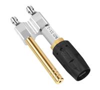 Thewasc Buse torsadée 2 en 1 en laiton pour nettoyeur haute pression Débit de 7 à 12 GPM Angles réglables Buse de lavage pour nettoyage longue portée Buse de nettoyage de jardin