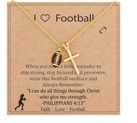 Thewasc Collier avec pendentif crucifix inspiré du basket-ball, volley-ball, softball, longueur réglable, bijoux pour amateurs de sport, cadeau, basketball, Comme décrit, Comme décrit.