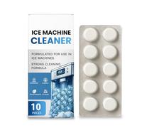 Thewasc Comprimés De Nettoyage Machine À Glace Icemaker Cleaner 10 Pièces Technologie Détartrage Avancée pour Éliminer Les Odeurs Comprimés Nettoyage Fabricant Production Propre