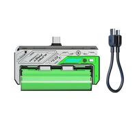 Thewasc Connexion de batterie externe remplaçable à double port 22,5 W rapide pour les voyages Double port Connexion de batterie externe remplaçable rapide pour les voyages en vol en toute sécurité