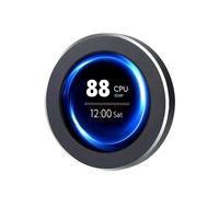 Thewasc Écran USB de 2,8 pouces avec refroidisseur d'eau et écran LCD secondaire 480 x 480 IPS fonction d'analyse du spectre de musique écran USB