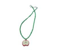 Thewasc Freshness Summers Collier de perles en verre avec breloque fraise, tomate, pastèque, longueur réglable, bijoux pour jeunes, collier léger et empilable, taille unique, Comme décrit, Comme