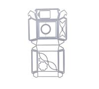 Thewasc Hamburger Box Cutting Dies Carbon Steel Die Cut Coup Bossing Points pour Photo Scrapbooking Carte Filting Decorations