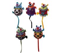 Thewasc Jouet couineur pour animal de compagnie pour chat aux couleurs vives - Jouets interactifs pour chats d'intérieur - Boules interactives en plumes - Boule de poisson - Papillon