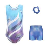 Thewasc Justaucorps respirant pour enfant avec strass - Confortable - Pour entraînement de danse active et événement - Justaucorps de gymnastique