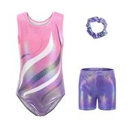 Thewasc Justaucorps respirant pour enfant avec strass - Confortable - Pour entraînement de danse active et événement - Justaucorps de gymnastique