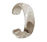 Thewasc Large bracelet géométrique rond en acrylique - Texture acrylique - Bijoux de poignet pour les amateurs de mode - Forme irrégulière, taille unique, Comme décrit