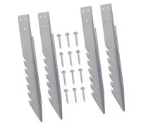 Thewasc Lot de 4 piquets d'ancrage au sol pour balançoires - Coupe-vent et imperméable - Ancrages au sol pour enfants - Pour maison de jeu en bois - Ancrages de réparation de poteaux de clôture