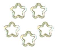 Thewasc Lot de 5 perles intercalaires uniques en acrylique couleur bonbon avec trou pour boucles d'oreilles, porte-clés, breloques, bijoux, perles en forme d'étoile, TAILLE UNIQUE, Comme décrit