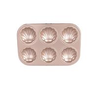 Thewasc Moule de cuisson 6/12 cavités avec revêtement anti-adhésif en acier au carbone en forme de coquillage Moule à madeleines Répartition uniforme de la chaleur Moule à gâteau Moule à gâteau
