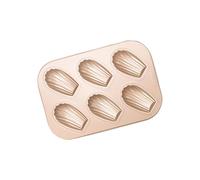 Thewasc Moule de cuisson 6/12 cavités avec revêtement anti-adhésif en acier au carbone en forme de coquillage Moule à madeleines Répartition uniforme de la chaleur Moule à gâteau Moule à gâteau