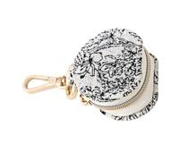 Thewasc Organiseur de bijoux en cuir synthétique avec fermeture éclair - Solution de rangement élégante pour bagues, boucles d'oreilles, bracelets et petits articles - Pochette de rangement de bijoux