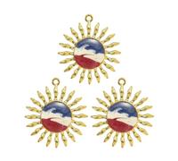 Thewasc Pack of 3 Gold Silver Plated Marine Theme Sturdy Charm Stylish Pendant for Customizable Necklace Jewelry Design Fashionable Women's Gift Jewelry Pendants