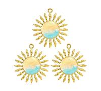 Thewasc Pack of 3 Gold Silver Plated Marine Theme Sturdy Charm Stylish Pendant for Customizable Necklace Jewelry Design Fashionable Women's Gift Jewelry Pendants