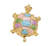 Thewasc Pendentif créatif en forme de tortue en acier inoxydable, accessoire coloré pour collier fait à la main, bijoux d'animaux marins en acier inoxydable, taille unique, Comme décrit, Comme décrit.