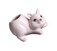 Thewasc Pot de fleurs en céramique en forme d'écureuil pour fenêtre et cactus