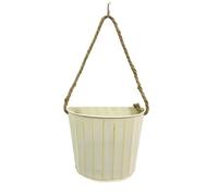Thewasc Pots de fleurs muraux en fer antique pour intérieur ou extérieur - Support décoratif en métal rustique - Pot de fleurs à suspendre