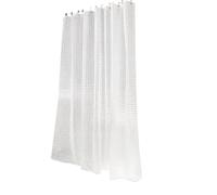 Thewasc Rideau de douche imperméable effet 3D avec trous de suspension, séchage rapide, lavable, semi-transparent