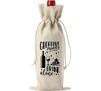 Thewasc Sac à vin accrocheur réutilisable pour les fêtes et célébrations en lin, D, Beauté de masse