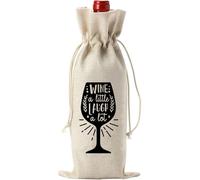 Thewasc Sac à vin accrocheur réutilisable pour les fêtes et célébrations en lin, p, Beauté de masse