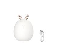 Thewasc Veilleuse LED pour enfants en silicone souple rechargeable par USB - Décoration de chambre à coucher - Cerf animal pour toucher - Lampe GIF à brancher au mur avec interrupteur marche/arrêt