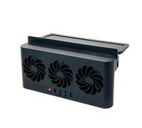 Thewasc Ventilateur de refroidissement USB/solaire pour voiture, technologie de ventilation triple technologie de ventilation, grand angle de 180 °, ventilateurs de refroidissement de radiateur