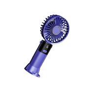 Thewasc Ventilateur portable d'extérieur pliable - Petit ventilateur de refroidissement rechargeable - 5 vitesses de refroidissement - Affichage numérique électrique