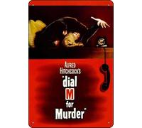 TheWeiPoster Dial M for Murder (1954) Show Vintage Tin Sign Décoration murale pour maison, salon, cuisine, jardin, chambre, bureau, hôtel, café et pub