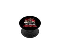 They Call Me Essential Funny Truck Driver Trucker Dad PopSockets PopGrip Adhésif