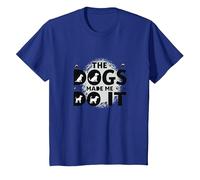 They Eating The Dogs Made Me Do It - Humour Amusant pour Animal de Compagnie T-Shirt, Enfant, Bleu Royal, 12 Ans