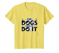 They Eating The Dogs Made Me Do It - Humour Amusant pour Animal de Compagnie T-Shirt, Enfant, Citron, 12 Ans