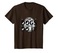 They Eating The Dogs Made Me Do It - Humour Amusant pour Animal de Compagnie T-Shirt, Enfant, Marron, 4 Ans