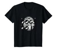 They Eating The Dogs Made Me Do It - Humour Amusant pour Animal de Compagnie T-Shirt, Enfant, Noir, 12 Ans