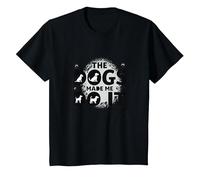 They Eating The Dogs Made Me Do It - Humour Amusant pour Animal de Compagnie T-Shirt, Enfant, Noir, 4 Ans