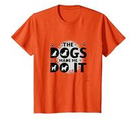 They Eating The Dogs Made Me Do It - Humour Amusant pour Animal de Compagnie T-Shirt, Enfant, Orange, 3 Ans