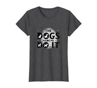 They Eating The Dogs Made Me Do It - Humour Amusant pour Animal de Compagnie T-Shirt, Femme, Chiné Foncé, S