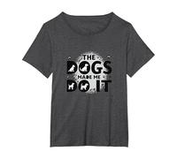 They Eating The Dogs Made Me Do It - Humour Amusant pour Animal de Compagnie T-Shirt, Femme Grandes Tailles, Chiné Foncé, 5X